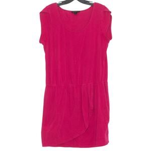 Banana Republic Womens Dress Tiered Short Sleeve Mini Pink Size Large KM